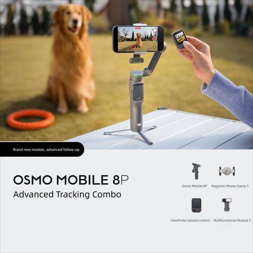 DJI Osmo Mobile 8P Advanced Tracking Combo – AI Smartphone Gimbal Stabilizer