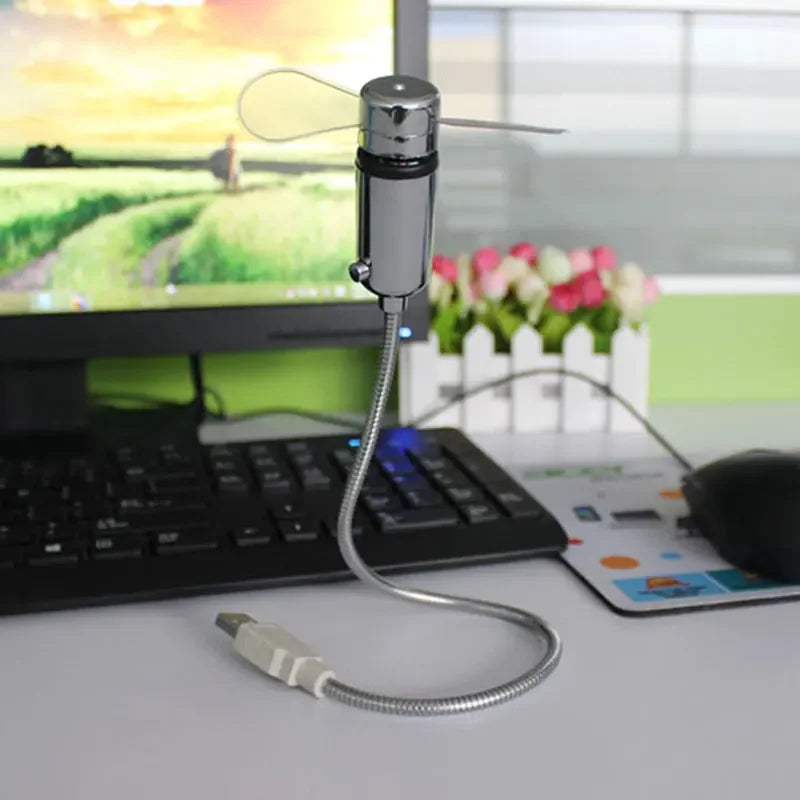 Flexible USB LED Clock Fan