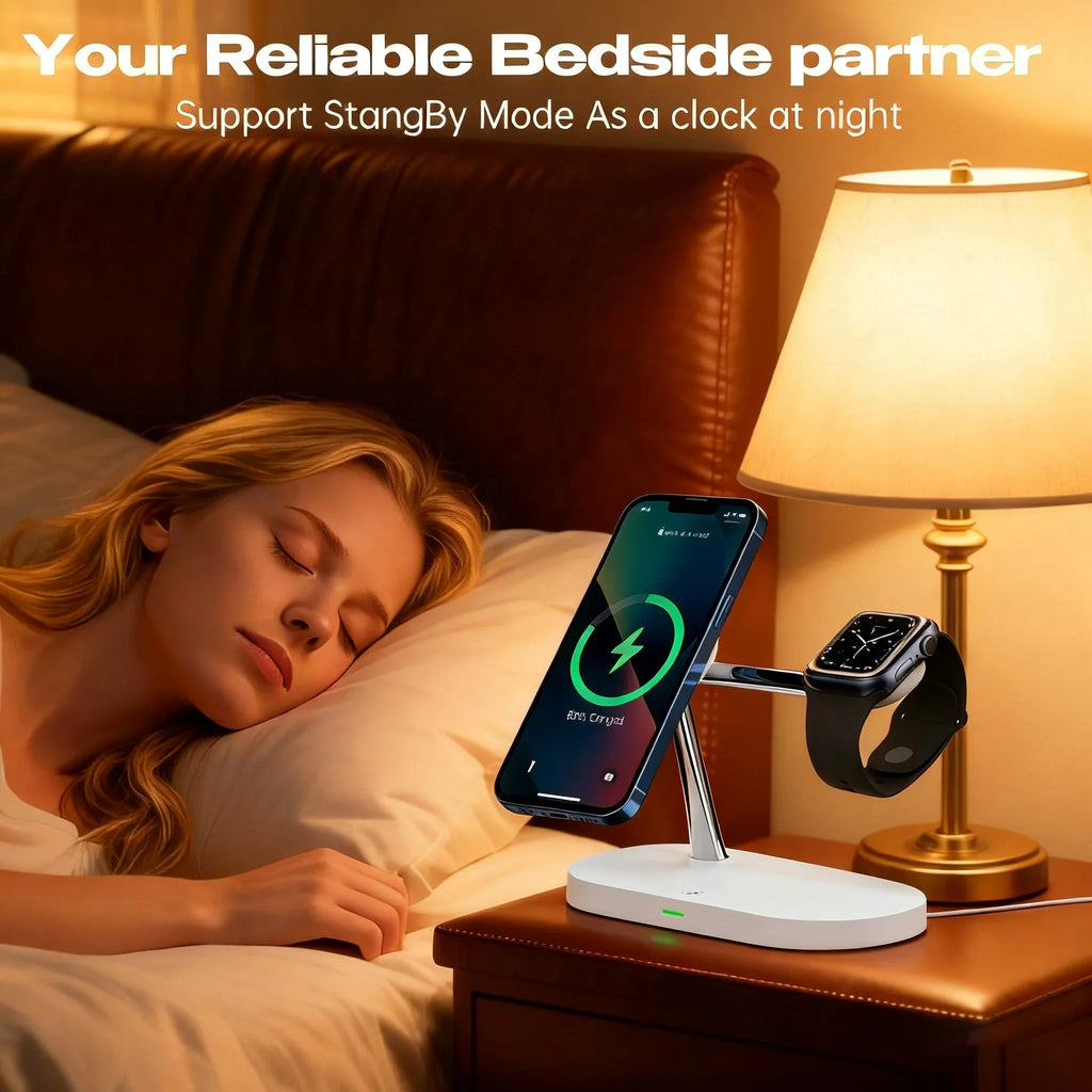 3-in-1 Wireless Charging Station for iPhone & Apple Watch