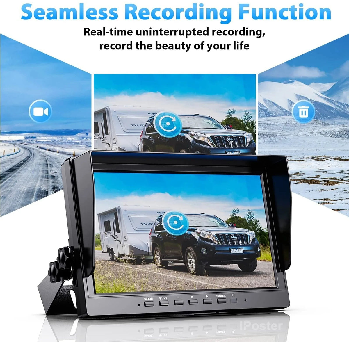 Lastbus 10.1″ Dual-Screen Backup Camera System