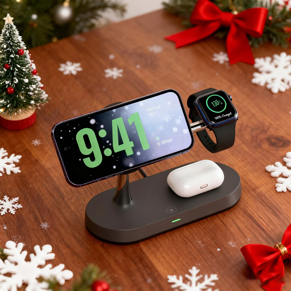 3-in-1 Wireless Charging Station for iPhone & Apple Watch